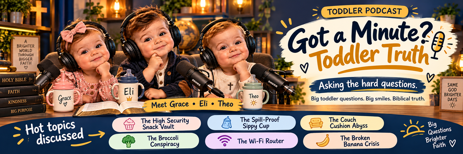 Got a Minute Toddler Truth Podcast with Grace, Eli, and Theo